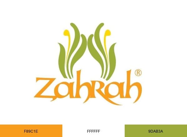 Zahrah USA brand color palette