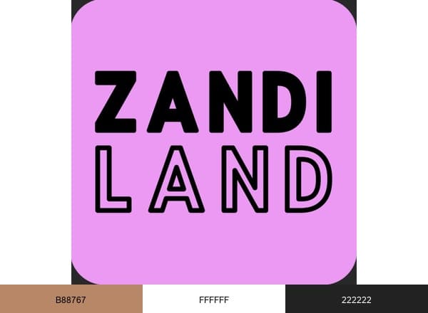 Zandi Land Beauty brand color palette