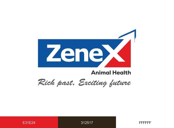 Zenex Animal Health brand color palette