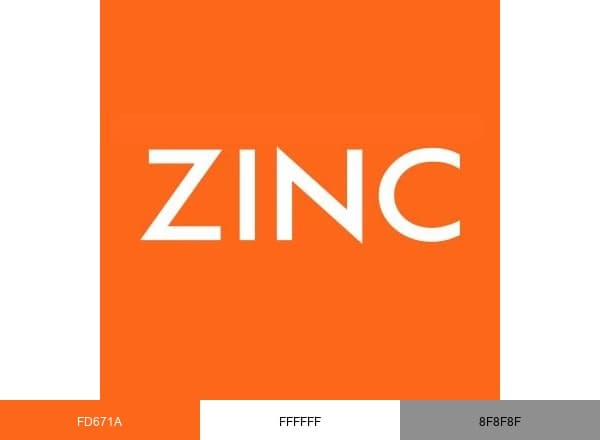 ZINC contemporary brand color palette
