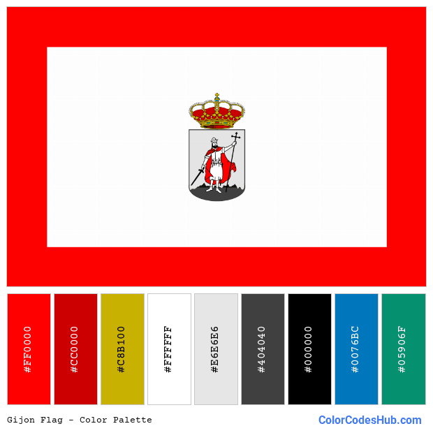 Gijon flag color palette
