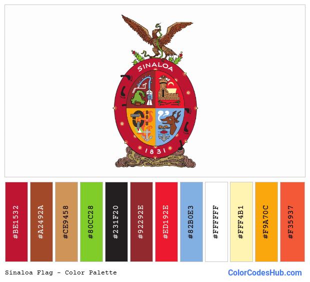 Sinaloa flag color palette